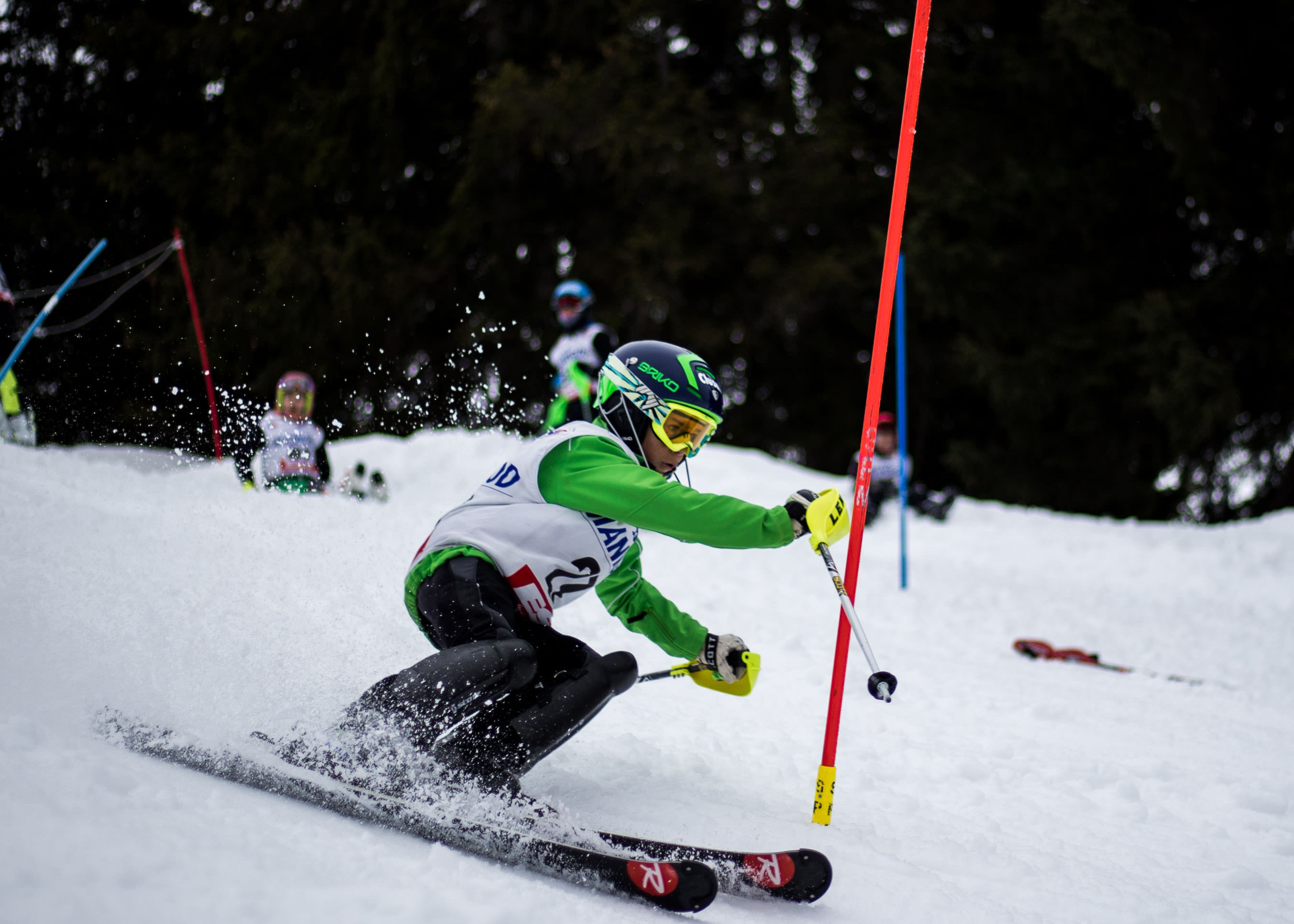 Persona con un ski en la nieve